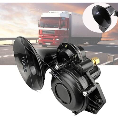 Universal for Auto Car Truck 135db Air Horn 12/24V Super Loud Trumpet Air Horn with Electric Valve Flat Car Accessories