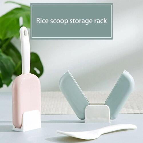 Automatic Opening And Closing Rice Scoop Can Be Vertical With Dust-proof Flies Cover Plastic Rice Scoop Holder Kitchen Tools