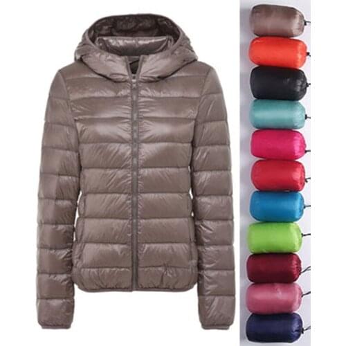 Winter Plus Size 4Xl 3XL Ultra Light 90% White Duck Down Jackets Women Hooded Coat Warm Slim Down Jacket Lady Windproof Parka