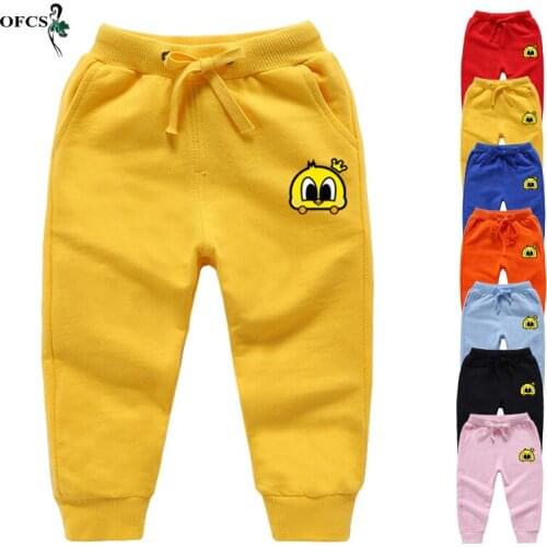 Selling Kids Pants Boy Girl Autumn Candy Color 2-12 Years New Childrens Trousers Unisex Ankle-length Enfant Casual Sports Pants