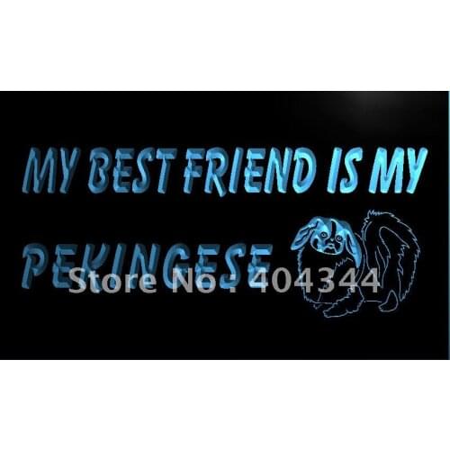 LK479- Best Friend Pekingese Dog Pet LED Neon Light Sign home decor crafts