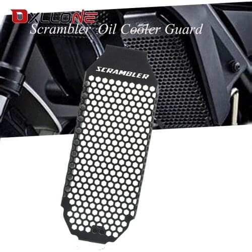 For Ducati Scrambler Desert Sled Oil Cooler Guard 2019-2020 Motorcycle Accessories Aluminum Oil Cooler Guard Cover with logo