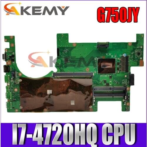 G750JY Onboard I7-4720HQ CPU mainboard For ASUS G750JZ G750JY G750J laptop motherboard 60NB04K0 100% Tested free shipping