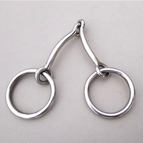 Mini Pony Brass Horse Bit Equestrian Stainless Steel Ring Snaffle Bit 4 1/2 Inches
