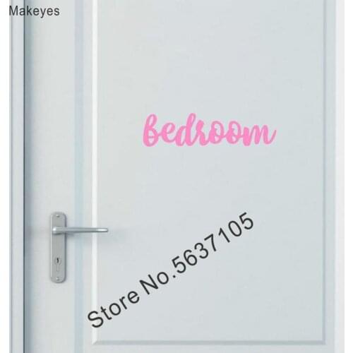 Makeyes Bedroom Quotes Wall Stickers Home Door Room Wall Decals Vinyl Design Small Pieces Wallpaper Bedroom Door Decoration Q166