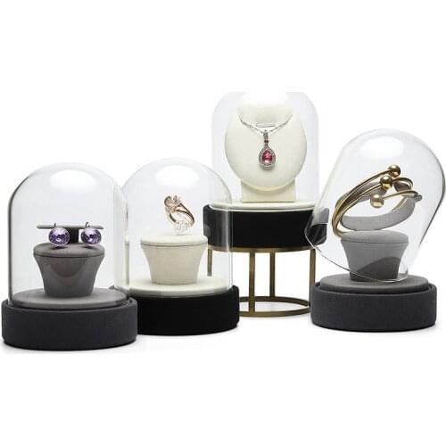 New jewelry display props, rings, bracelets, earrings, pendants, microfiber dustproof ornaments, base customization, wholesale