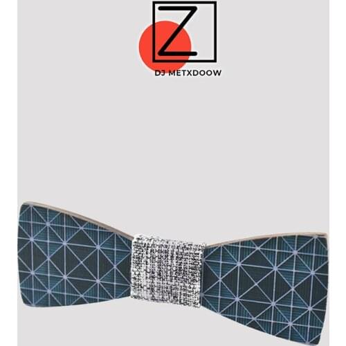 New design Handmade color printing wooden tie Cufflinks fashion mens wood bow tie wedding corbata gravatas para homens