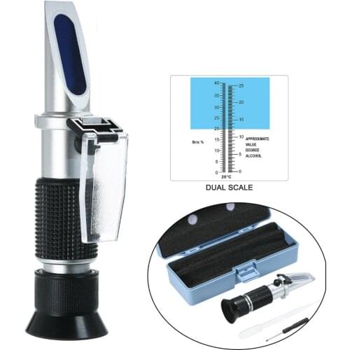 Portable ATC Refractometer ATC-automatic Temperature Compensation Sugar Refractometer 0-32% Brix Tester For Sugar Alcohol Meter