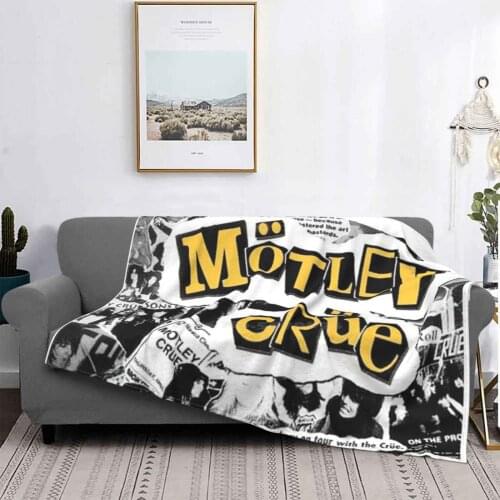 Band Tshirt Air Conditioning Blanket Fashion Soft Blanket 80S Music Motley Band Crue Metal Vintage Heavy Metal Bands Guitar