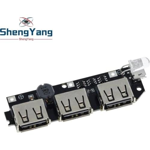 ShengYang 5V 2.1A 3 USB Power Bank Battery Charger Module Circuit Board Step Up Boost DIY
