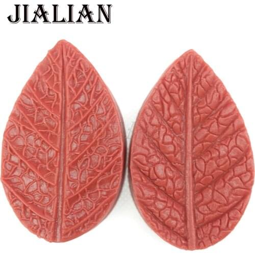 2PCS/Set Fondant Cake Decorating Tools Flower Making GumPaste Peony Rose Floral Petal Leaf Veiner Silicone Mold T0311