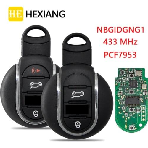 HE Xiang Remote Control Smart Car Key For BMW Mini Cooper Clubman F55 F56 F Series ID49 PCF7953P Chip 433MHz Replacement Card