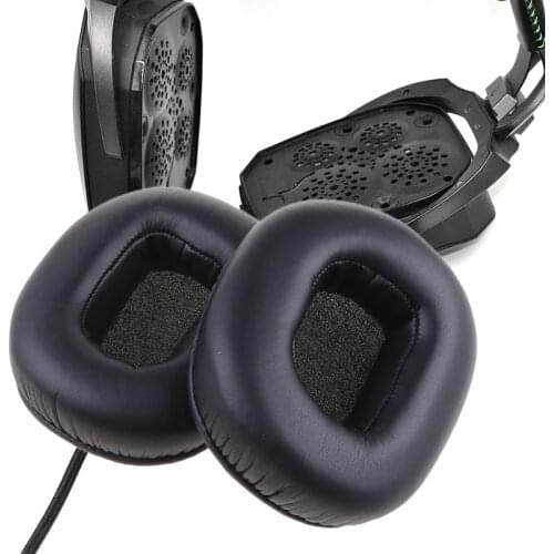 Replacement Leather Ear Pads Soft Foam Ear Cushion Cover and Headband Pad for Razer Tiamat 7.1 Gaming Headset