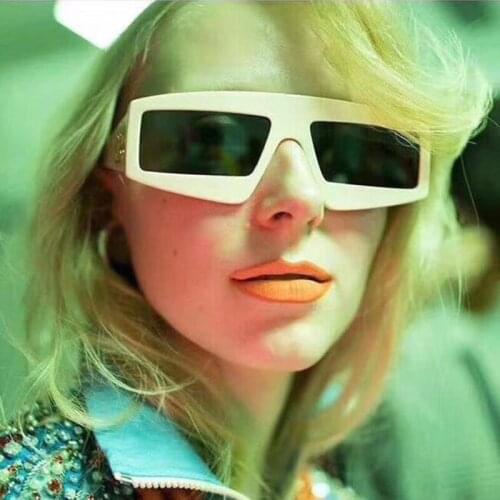 Retro Square Sunglasses Men Women Retro Black White Red Frame Rectangular Sun Glasses Male Female Shades lunette de soleil femme