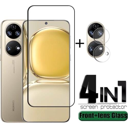 Full Cover Glass For Huawei P50 Glass For Huawei P50 Tempered Glass HD Full Phone Film Screen Protector For Huawei P50 Len Glass