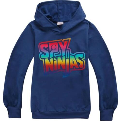 Spy Ninjas Hoodies For Teen Boy Girl Clothes Spring Fall Kid Hooded Print Letter Sweatshirt Children Pullover Top 8 10 12 Year