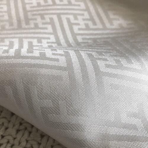 Old Goods Export Cheongsam Chinese Style China Traditional White Jacquard Real 100% Silk Brocade Fabric Fashion Cloth