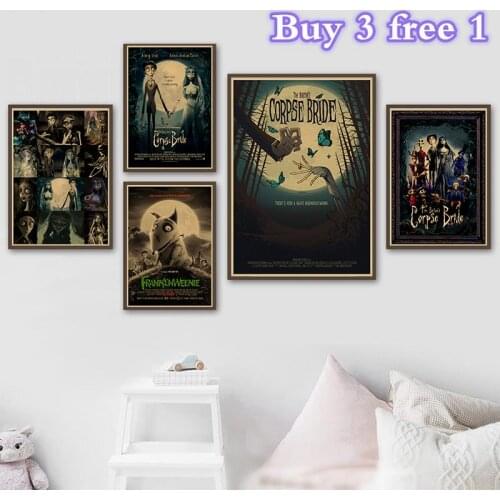 The Corpse Bride Johnny Depp Vintage Retro Matte Kraft Paper Antique Poster Wall Sticker Home
