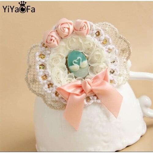 YiYaoFa Victorian Lace Pin & Brooches Cape Buckle Package Handmade Vintage Gothic Jewelry Women Accessories BR-51