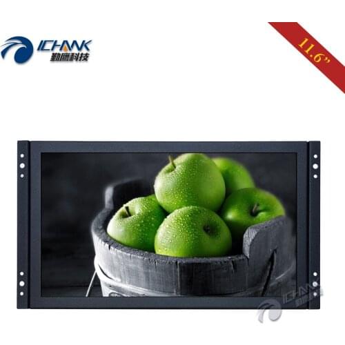 ZK116TN-253/11.6" 12" inch Widescreen 1920x1080p IPS HDMI VGA Embedded Open Frame Built-in Speaker PC Monitor LCD Screen Dispaly