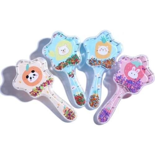 1pcs Cute Cartoon Hair Brush Sequins Anti-static Hairbrush Glitter Massage Comb Shower Detangling Hair Brush Salon Styling Tools