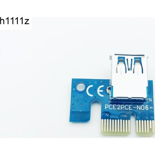 10PCS PCI 1X PCI-e X1 Riser 180 Degree Riser Card Adapter to USB For Riser 006 006C 007S 008S