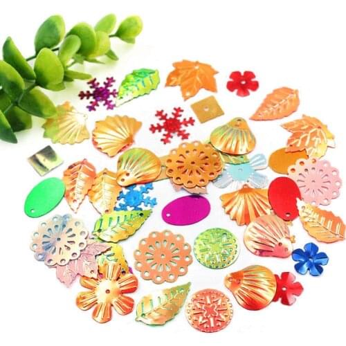 100-600pcs Mixed color Sequins For Crafts&Paillette Sewing Scrapbooking lentejuelas Home decoration Variety of options