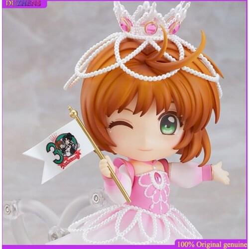 100% Original: KINOMOTO SAKURA 30th anniversary Q version figma PVC Action Figure Anime Figure Model Toys Figure Doll Gift