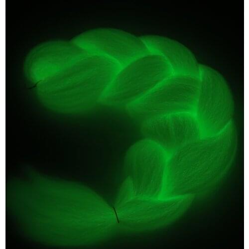 24inch 100g Glowing Synthetic Jumbo Braids Shining Hair In The Darkness Soft Braiding Hair Extensions Christmas Gift Eunice Hair