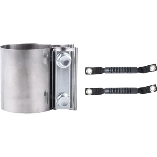 2x Grab Handles Black Rear Seat Safety Grab for Jeep Wrangler JK & 1x 2.5 Inch 63MM Exhaust Pipe Clamp Tail Throat Hoop