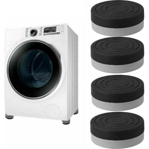4Pcs Anti-vibration Pads Washer Noise Reducing Shake None Slip Mats Reducing Refrigerator Rubber Round Refrigerator Mute Mat