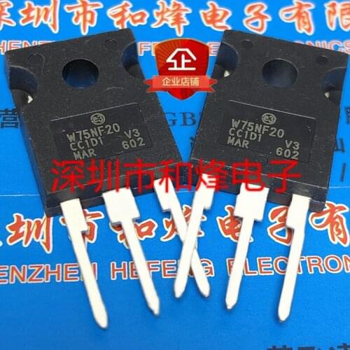 5PCS W75NF20 STW75NF20 TO-247 200V 75A 100% New&original