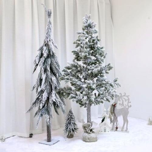 90/150/180cm Encryption Artificial Flocking Cedar Christmas Tree large scene Decoration Christmas Decoration Home Decor Craft