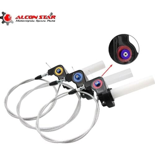 Alconstar- Grips Settle Twist Throttle Clamp Plastic Aluminum With Throttle Cable For Motorcycle Pit Dirt Bike Motocross ATV Off