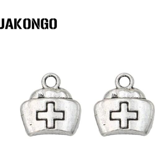 Antique Silver Plated First Aid Kit Charms Pendants for Bracelet Jewelry Making Accessories DIY Handmade Craft 13x12mm