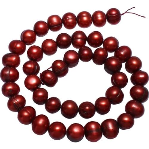 Newest WomenS Girl Wedding Christmas Gifts Surprise 8-9mm Cultured Potato Freshwater Pearl Beads Approx 0.8mm 14.5 Inch Strand