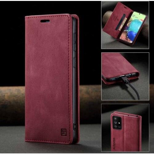 Retro Cover Case For Samsung A81 A91 A72 Phone Case Leather Flip 360 Wallet Card Holder Magnet Case A81 A91 A72 Flip Housing A72