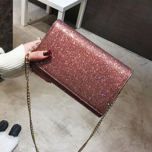 Coofit Stylish Glitter Messenger Bags For Lady Girls Fashion Glitter Star Decor Crossbody Satchel Bag Newest Small Shoulder Bag