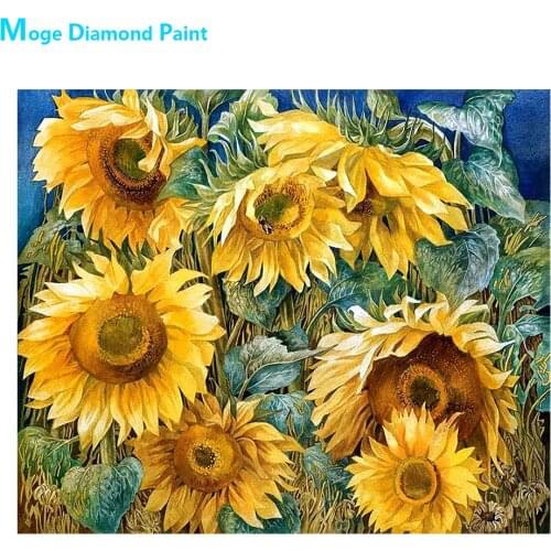 Sunflower Floral Diamond Painting Oil Flower Round Full Drill Nouveaute DIY Mosaic Embroidery 5D Cross Stitch Home Decor Gifts