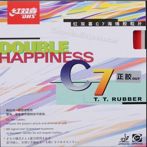 DHS C7 / C-7 Table Tennis Rubber Pips-out Original DHS Ping Pong Topsheet OX