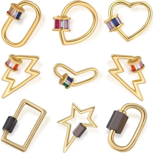 DIY Baroque Necklace Findings Supplies Luxury Spiral Screw Locket New Clasps Accessories for Needlework Pendant Jewelry Making