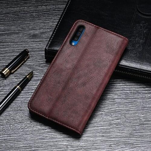ITien Premium Business Leather Protective Cover Phone Case For Samsung Galaxy A50 M10 TPU Silicone Pouch Shell Wallet Etui Skin