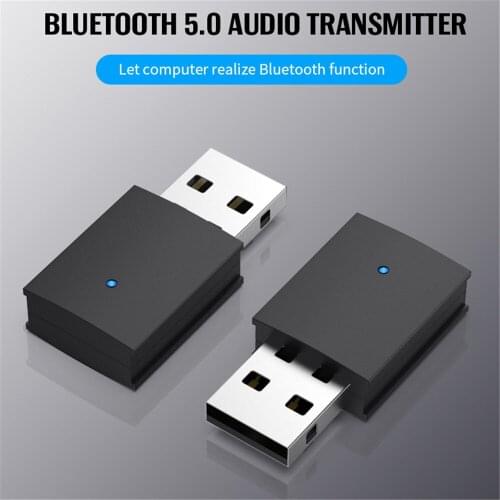 Kebidumei Bluetooth 5.0 Adapter Transmitter Mini Wireless USB Dongle Adapter 3.5mm Music AUX Audio Signal Amplifier