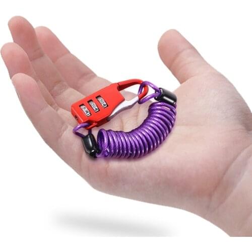 Random Colors Motorcycle Helmet Lock Code Lock Motorcycle Accessories Steel Cable Luggage Lock Bicycle Lock Mini Password Lock