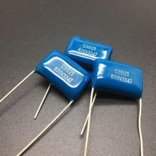 10PCS capacitor CBB22 0.33UF 334j 630v 330NF feet from 20 mm quality goods