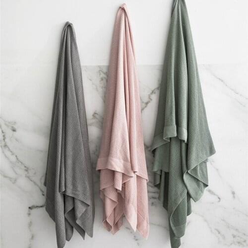 Summer knitted natural bamboo fiber blanket breathable soft air conditioning office noon break throw blanket blankets for beds