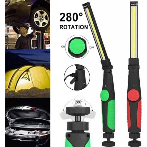 Mayitr LED Magnetic Work Light Inspection Torch Lamp Flashlight Rechargeable Multi Function Folding Work Light COB LED Camping