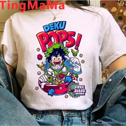 My Hero Academia Boku No Hero Academia Midoriya Izuku Deku clothes summer top male aesthetic couple japanese t-shirt harajuku