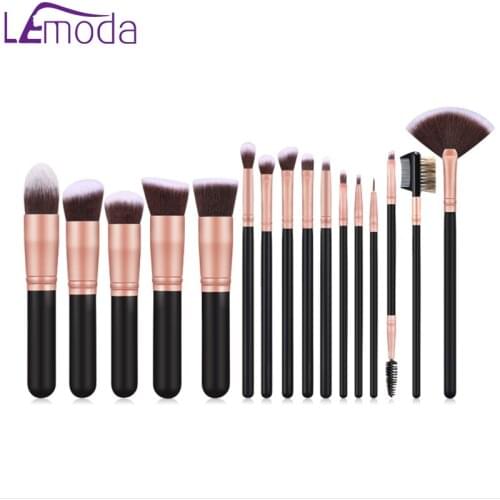 Lemoda Makeup Brushes Set Professional 16pcs Brushes For Face Eye Foundation Powder Eyeshadow Blush Brush Kit Cosmetics Tools