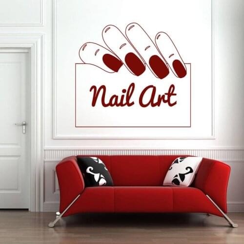 Nail Salon Sticker Nail Art Decal Name Posters Vinyl Wall Art Decals Decor Decoration Mural Salon Sticker